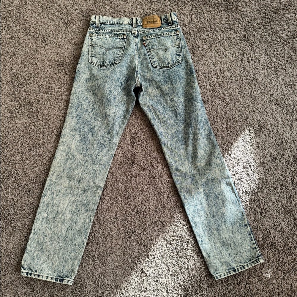 Vintage Levi’s 505  orange tab acidic wash jeans - Picture 2 of 8